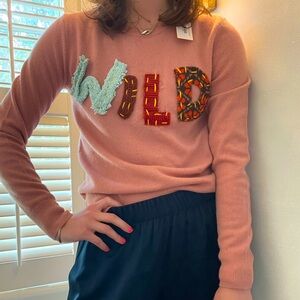 Lingua Franca Wild Patchwork Crewneck Size XS             Brand New With Tags!!!
